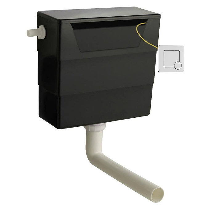 AquaSure Fluted White Waterproof PVC Complete Toilet Unit (Square Pan, Cistern, Chrome Flush)