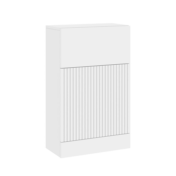 AquaSure Fluted White Waterproof PVC Complete Toilet Unit (Square Pan, Cistern, Chrome Flush)