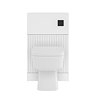 AquaSure Fluted White Waterproof PVC Complete Toilet Unit (Square Pan, Cistern, Matt Black Flush)
