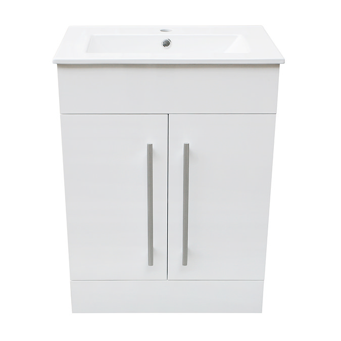 AquaSure Toreno White PVC 600mm Vanity with WC Toilet Unit - 100% Waterproof