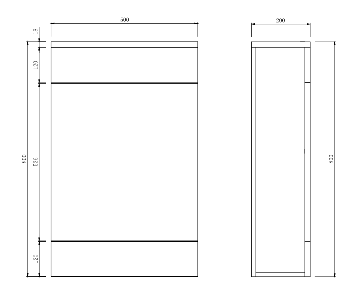 AquaSure Toreno White PVC 600mm Vanity with WC Toilet Unit - 100% Waterproof