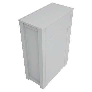AquaSure Traditional 595mm PVC WC Unit Satin Grey - 100% Waterproof