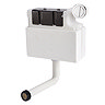 AquaSure Traditional Grey Waterproof PVC Complete Toilet Unit (Round Pan, Cistern, Chrome Flush)