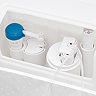 AquaSure Traditional Grey Waterproof PVC Complete Toilet Unit (Round Pan, Cistern, Chrome Flush)