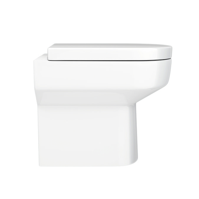 AquaSure Traditional Grey Waterproof PVC Complete Toilet Unit (Round Pan, Cistern, Matt Black Flush)