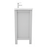 AquaSure Traditional Waterproof PVC Vanity Unit Satin Grey - 600mm with Chrome Handles