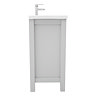 AquaSure Traditional Waterproof PVC Vanity Unit Satin Grey - 800mm with Chrome Handles