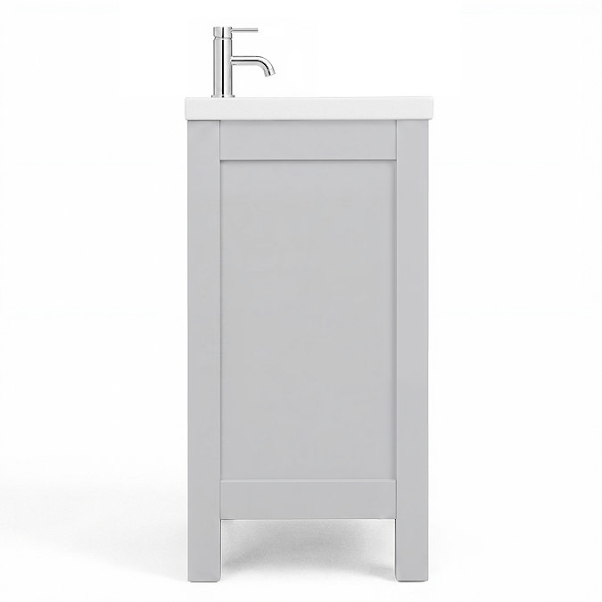 AquaSure Traditional Waterproof PVC Vanity Unit Satin Grey - 800mm with Chrome Handles