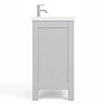AquaSure Traditional Waterproof PVC Vanity Unit Satin Grey - 800mm with Chrome Handles