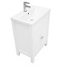 AquaSure Traditional Waterproof PVC Vanity Unit Satin White - 600mm with Chrome Handles