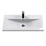 AquaSure Traditional Waterproof PVC Vanity Unit Satin White - 800mm with Antique Brass Handles