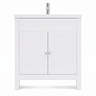 AquaSure Traditional Waterproof PVC Vanity Unit Satin White - 800mm with Chrome Handles