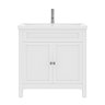 AquaSure Traditional Waterproof PVC Vanity Unit Satin White - 800mm with Chrome Handles