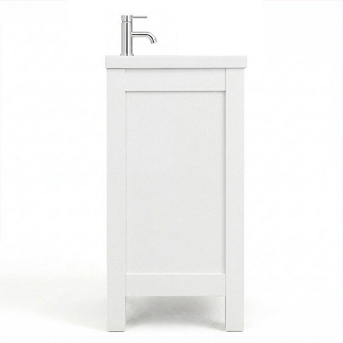 AquaSure Traditional Waterproof PVC Vanity Unit Satin White - 800mm with Chrome Handles