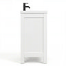 AquaSure Traditional Waterproof PVC Vanity Unit Satin White - 800mm with Matt Black Handles