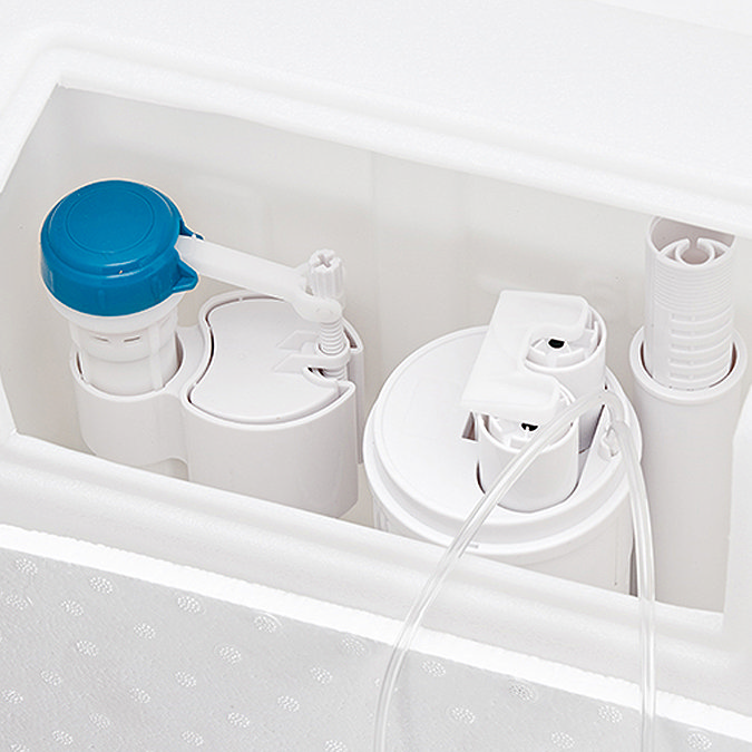 AquaSure Traditional White Waterproof PVC Complete Toilet Unit (Round Pan, Cistern, Chrome Flush)