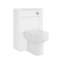 AquaSure Traditional White Waterproof PVC Complete Toilet Unit (Round Pan, Cistern, Chrome Flush)