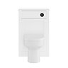 AquaSure Traditional White Waterproof PVC Complete Toilet Unit (Round Pan, Cistern, Matt Black Flush)