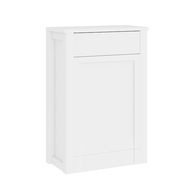 AquaSure Traditional White Waterproof PVC Complete Toilet Unit (Round Pan, Cistern, Matt Black Flush)