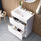 AquaSure Tribeca Waterproof PVC Vanity Unit Gloss White - 600mm with Chrome Handles
