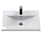 AquaSure Tribeca Waterproof PVC Vanity Unit Gloss White - 600mm with Matt Black Handles