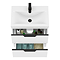 AquaSure Tribeca Waterproof PVC Vanity Unit Gloss White - 600mm with Matt Black Handles
