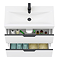 AquaSure Tribeca Waterproof PVC Vanity Unit Gloss White - 800mm with Matt Black Handles