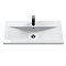 AquaSure Tribeca Waterproof PVC Vanity Unit Gloss White - 800mm with Matt Black Handles