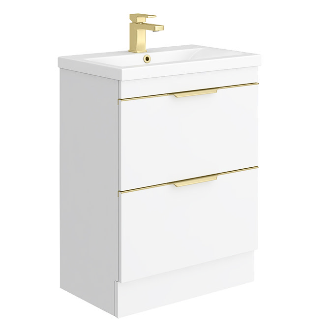 AquaSure Waterproof Brushed Brass Square Complete Bathroom Suite