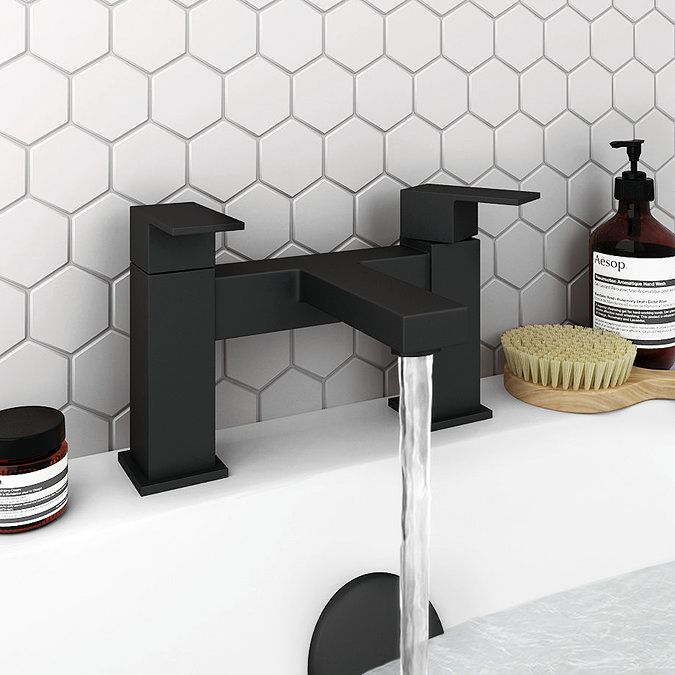 AquaSure Waterproof Matt Black Square Complete Bathroom Suite