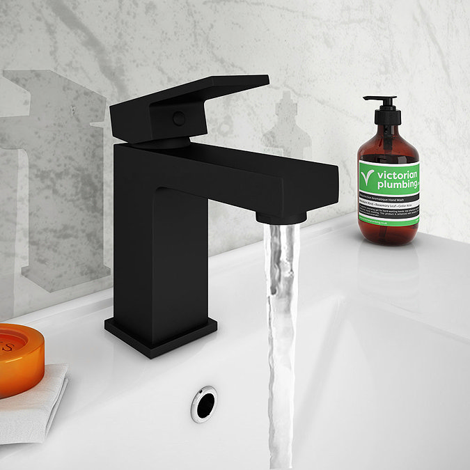 AquaSure Waterproof Matt Black Square Complete Bathroom Suite