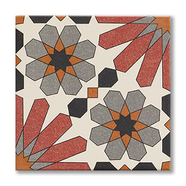 Arba Terracotta Patterned Wall & Floor Tiles - 200 x 200mm