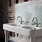 Arcade 1200mm Double Basin and Ceramic Console Legs - Various Tap Hole Options  additional Large Image