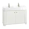 Arcade 1200mm Floor Standing Vanity Unit and Double Basin - Sand - Various Tap Hole Options Large Im