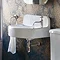 Arcade 500mm Cloakroom Basin One Tap Hole Right Hand with Overflow Profile Large Image