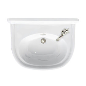 Arcade 500mm Cloakroom Basin One Tap Hole Right Hand with Overflow Large Image