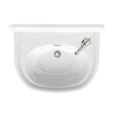 Arcade 500mm Cloakroom Basin One Tap Hole Right Hand with Overflow Profile Large Image
