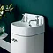 Arcade 500mm Floor Standing Vanity Unit and Basin - Sand - 2 x Tap Hole Options  In Bathroom Large Image