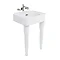 Arcade 600mm Basin and Ceramic Console Legs - Various Tap Hole Options Large Image