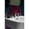 Arcade 600mm Basin and Stand with Glass Shelf - Various Tap Hole Options Profile Large Image