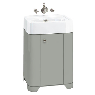 Arcade 600mm Floor Standing Vanity Unit and Basin - Dark Olive - Various Tap Hole Options  Profile Large Image