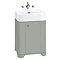 Arcade 600mm Floor Standing Vanity Unit and Basin - Dark Olive - Various Tap Hole Options Large Imag
