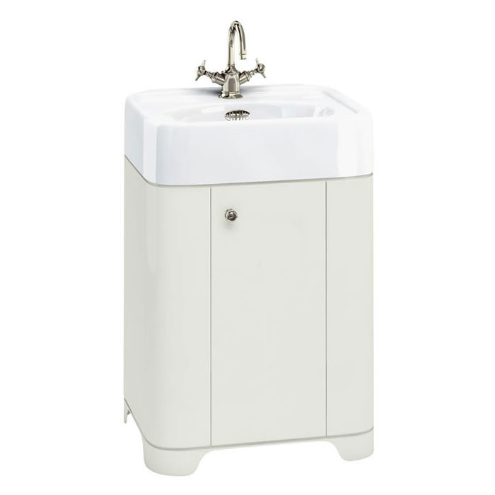 Arcade 600mm Floor Standing Vanity Unit and Basin - Sand - Various Tap Hole Options Large Image