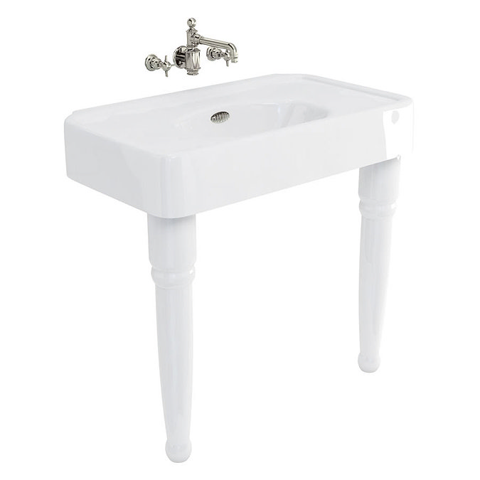 Arcade 900mm Basin and Ceramic Console Legs - Various Tap Hole Options Large Image