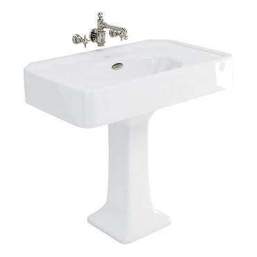 Arcade 900mm Basin and Pedestal - Various Tap Hole Options Profile Large Image