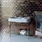 Arcade 900mm Basin and Stand with Glass Shelf - Various Tap Hole Options Feature Large Image