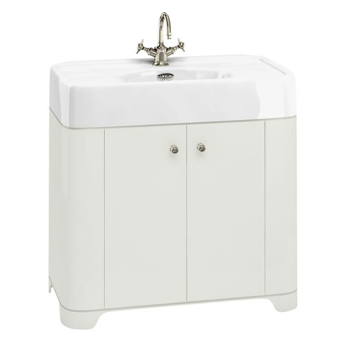 Arcade 900mm Floor Standing Vanity Unit and Basin - Sand - Various Tap Hole Options Large Image