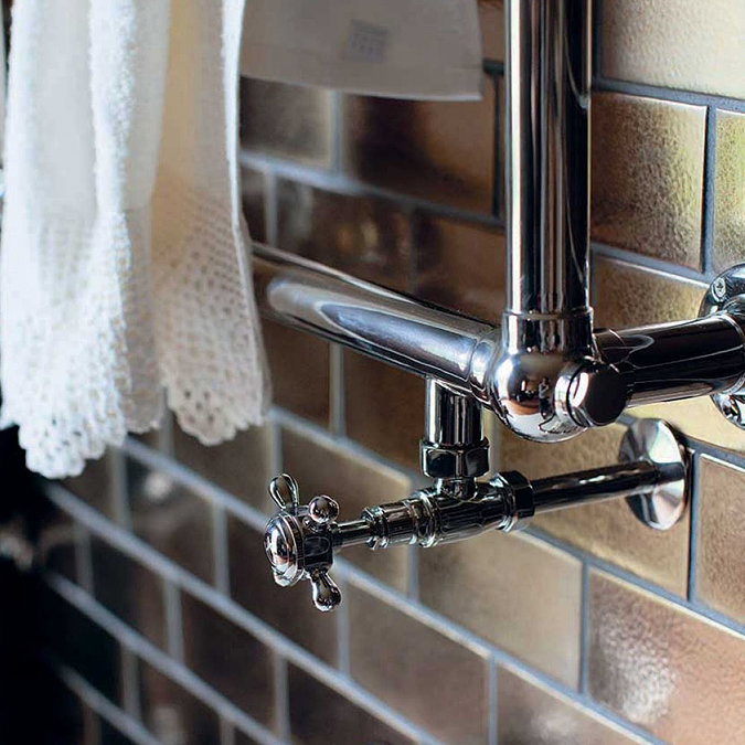 Arcade Angled Radiator Valves - Chrome Profile Large Image