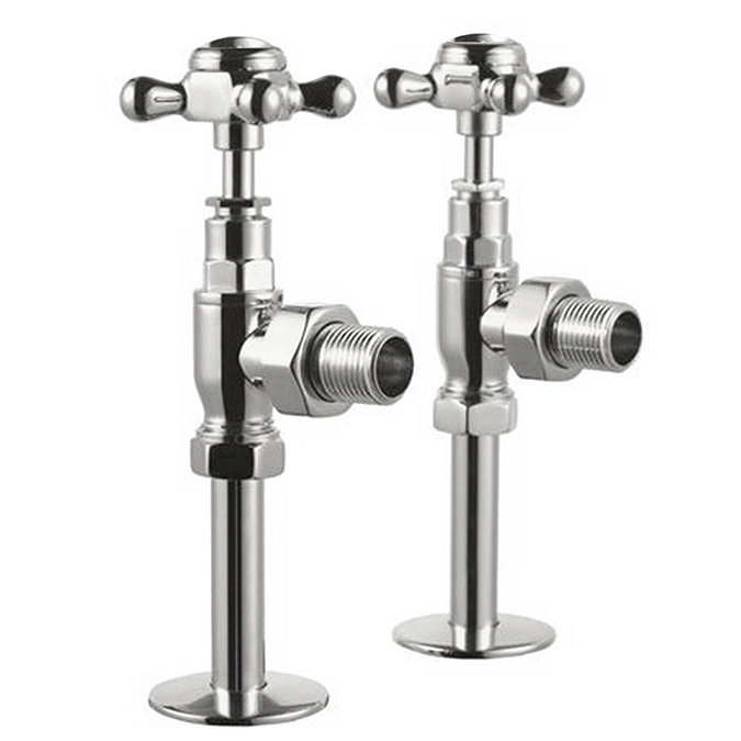 Arcade Angled Radiator Valves - Chrome Large Image