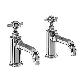 Arcade Basin Pillar Taps with Tap Handles - Chrome Large Image